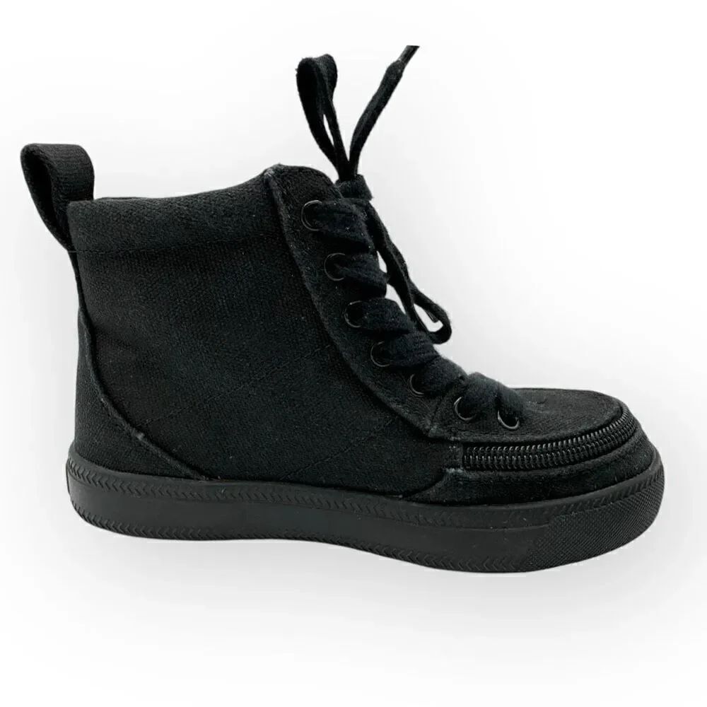 Billy Baby High Top Wrap Around Zip Lace Up Sneaker Shoes Black Size 12M
